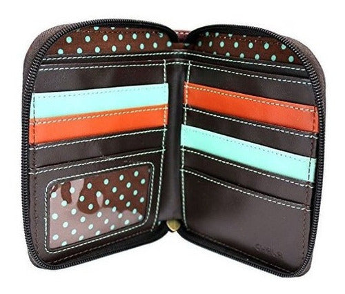 Cartera de mano con cremallera