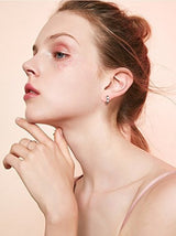 Pendientes Infinite U Huggie Plata de Ley 925 Pequeño Aro