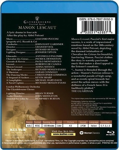 Puccini: Manon Lescaut [blu-ray]