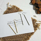 Pendientes colgantes de estilo simple chapados en oro