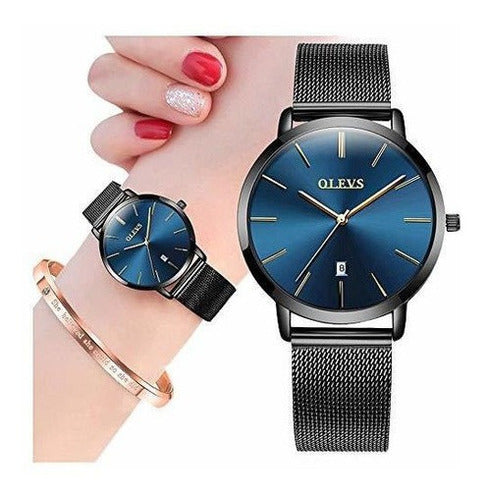 Minimalista Relojes Ultra Finos Para Mujeres Con Brazalete,