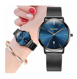 Minimalista Relojes Ultra Finos Para Mujeres Con Brazalete,