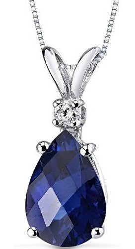 Colgante de diamante de zafiro azul