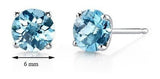14 Quilates De Oro Blanco aretes
