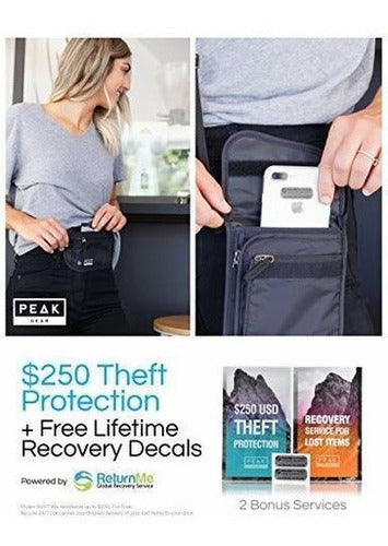 Money Belt de perfil delgado Con Seguro Antirrobo
