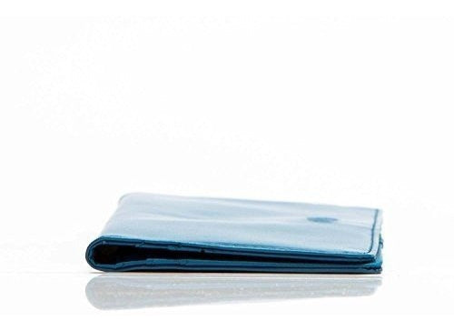 Billetera Delgada De Cuero Para Chequera