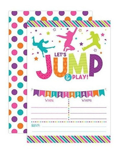Invitación Del Cumpleaños De Bounce House - Trampoline Jump