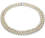 Collar De Perlas de agua dulce y Plata Esterlina De 17