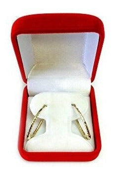 Pendientes De Aro En Forma De Óvalo Con Aros De Oro