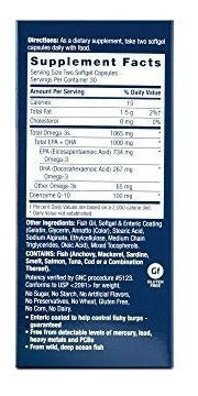 Gnc Triple Strength Fish Oil Plus Coq-10, 60 Cápsulas