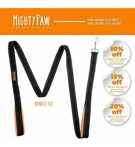 Mighty Paw Handlex2, Correa De Perro De Doble Asa - 6 Pies