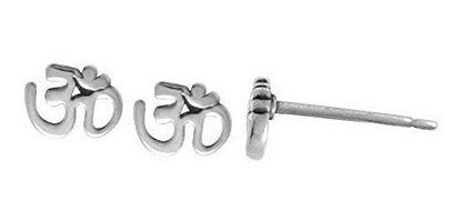 Joyas Boma Plata Esterlina Espiritual Símbolo Om Pendientes