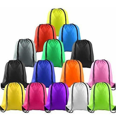 Mochila Multicolor Con Cordón Bolsas Deportes