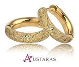 Aretes Tipo Argolla De Estilo Hawaiano De Austaras - Juego