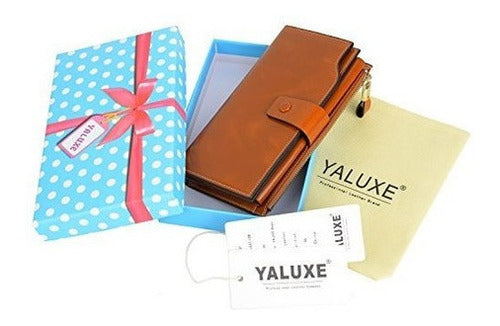 Yaluxe Cera De Las Mujeres De Cuero Genuino Bloqueo Rfid