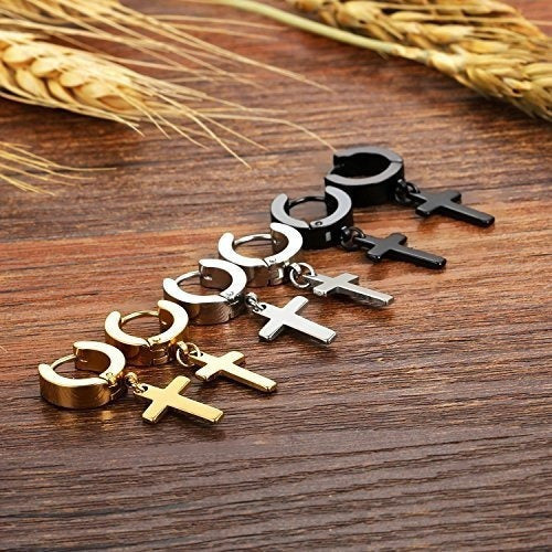 3 Pares De aretes de Acero Inoxidable