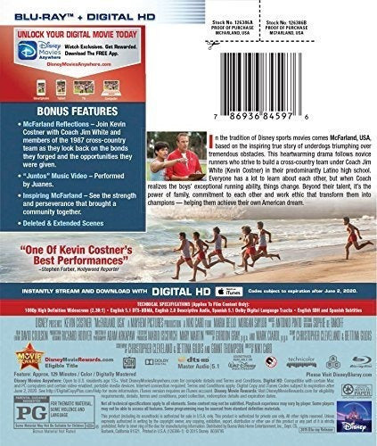 Mcfarland, Estados Unidos blu-ray