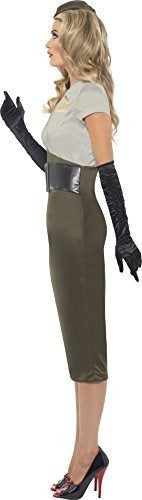 Smiffys Ww2 Army Pin Up Spice Darling Disfraz, Vestido