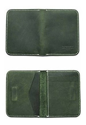 Cartera Delgada De Cuero Con Bolsillo Frontal