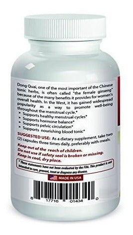 Best Naturales Dong Quai 530 Mg 180 Cápsulas