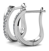 Pendientes De Aro Chapados En Oro Blanco De 18 Quilates Cate