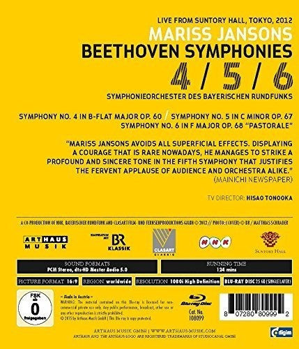Beethoven: Sinfonías núms. 4-6 [blu-ray]