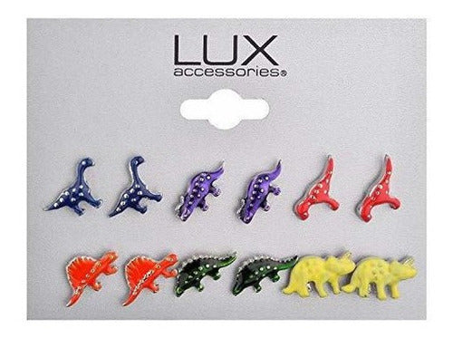 Lux Accesorios Aretes de Dinosaurio Jurásico