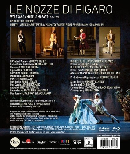 Mozart: Le Nozze Di Figaro [blu-ray]