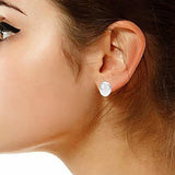 Pendientes De Plata De Ley Ovalados Con Clip 13x16 Mm