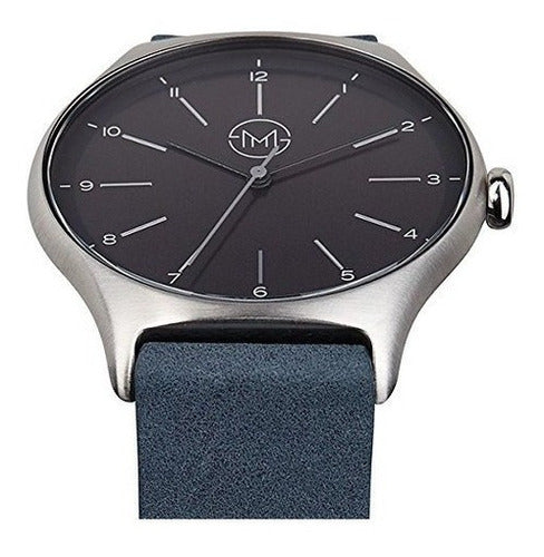 Reloj unisex extraplano en plateado  negro