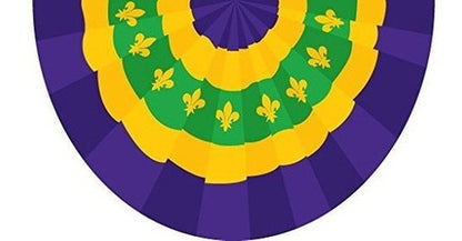 Banderas Estándar De Calidad Mardi Gras Bunting Poliéster