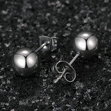 Mdfun 5 Pares De Aretes De Bola De Acero Inoxidable