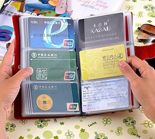 Tarjetero de cuero para tarjetas de crédito,