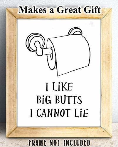 Cuadro Me Gustan Los Culos Grandes No Puedo Mentir  11x14