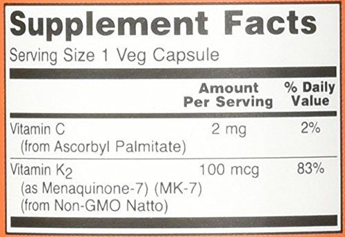 Cápsulas vegetales de vitamina K-2 (MK7)