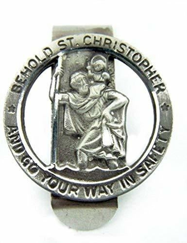 Hir Round Saint St. Christopher Siga Su Camino En El Clip