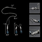 conjunto de pendientes hechos con cristales