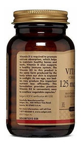 Vitamina D3 colecalciferol 5,000 UI, 120 Cápsulas