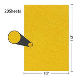 Papel Para Tarjetas Con Brillo, 20 Hojas Papel Sparkle