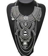 Lanue Mujeres Tribal Étnico Boho Beads Coin Borlas Collares