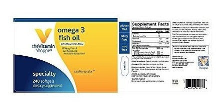 Omega 3 Aceite de Pescado 1000MG - (240 cápsulas blandas)