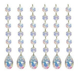 Colgante De Cuentas De Cristal De Octágono De Lágrima