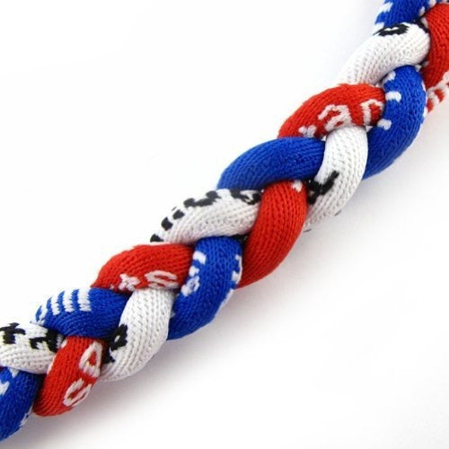 Collar de tres colores trenzado de 18 pulgadas
