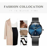 Minimalista Relojes Ultra Finos Para Mujeres Con Brazalete,