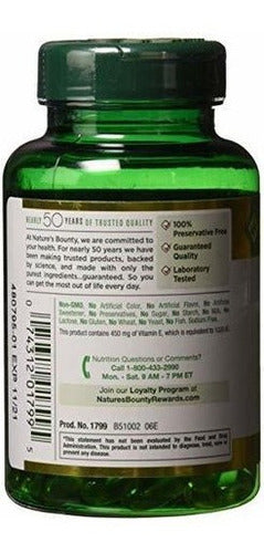 Las Píldoras Y El Suplemento De La Vitamina E De Nature's