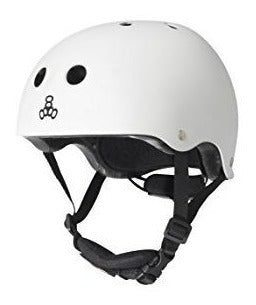Casco Triple  blanco brillante
