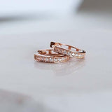 Pendientes de aro pequeños para mujeres chapado en oro 14k