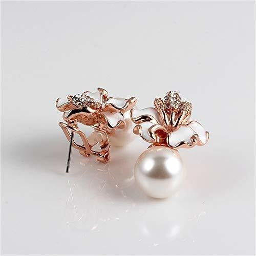 Aretes De Perlas Y Flores De Kemstone Aretes De Perlas
