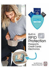 Money Belt de perfil delgado Con Seguro Antirrobo