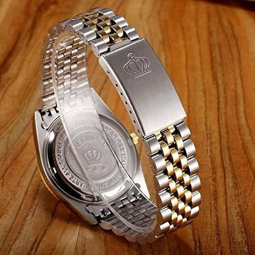 Reloj Para Mujer Oro Plata Acero Inoxidable Impermeable